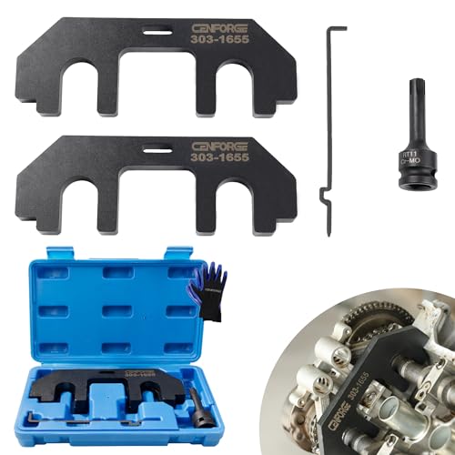 303-1655 Camshaft Holding Tool, 3.5 Timing Tool Kit Compatible with 3.5L EcoBoost Upgraded GT F-150 Expedition Lincoln Navigator, with Cylinder Head Screw Removal Socket - size: For 3.5L V6 upgraded EcoBoost engine