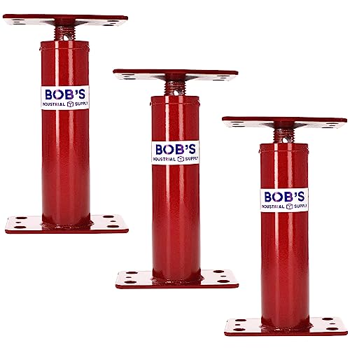 BISupply House Jacks for Leveling Crawlspace 3 Pack - 12 to 16 inch Adjustable Support Beam Basement Jack Post - Floor Lifting Joist Beam Brace for Cellar Ceiling - Screw Pole Jack - size: 12-16 Inch (3 PACK)