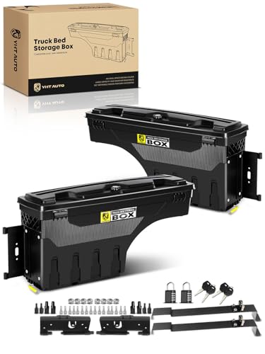YHTAUTO Set of 2 Truck Bed Storage Tool Box Lockable Case Replacement for 2004-2012 Chevrolet Colorado GMC Canyon Driver and Passenger Side - size: Driver & Passenger Side, style: 2004-2012