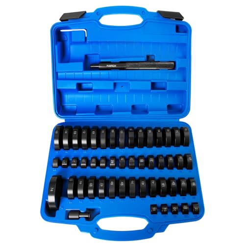 52-in-1 Custom Bushing Driver Set 18mm - 65mm Transmission Wheel Axle Bearing Race Seal Installer Bushing Press Kit Custom Bearing Race and Seal Driver Set