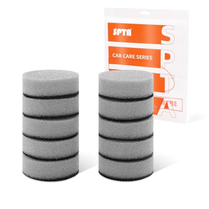 SPTA Pro 10 Pack 1 Inch/25mm Gray Light Cut & Polish Foam Pads – Finishing Buffing Polishing Pads for Mini Car Buffer Polisher, Ultra-Fine Swirl, Scratch & Haze Removal, Tight Areas -QF103-10 - color: 10Pack 1Inch Gray Ultra-Fine Finishing Pad, size: 1 In