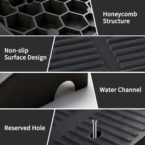 Heavy Duty 2.5 inch Rise Rubber Curb Ramps for Driveway Curb Ramps with M8 Screws for Sidewalks Door Ramps for Thresholds Shed Riding Mower 7000lbs Powersport Loading - size: 2.5"inch