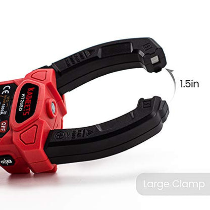 KAIWEETS HT208D Inrush Clamp Meter 1000A True RMS AC/DC Current Amp Meter, VFD, LOZ Mode, 6000 Counts, Measures Current Voltage Temperature Capacitance Resistance Diodes Continuity Duty-Cycle - size: HT208D
