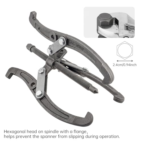 ChgImposs Multifunction Standard Carbon Steel 2 Jaw / 3 Jaw Bearing Puller with 4 Single Hole Claw Pullers for Car/Mechanical Repairing (16 Inch) - size: 16 Inch