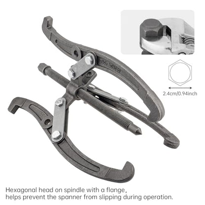 ChgImposs Multifunction Standard Carbon Steel 2 Jaw / 3 Jaw Bearing Puller with 4 Single Hole Claw Pullers for Car/Mechanical Repairing (16 Inch) - size: 16 Inch