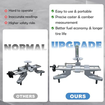 RULLINE Wheel Alignment Tool - Camber Alignment Tool & Wheel Alignment Tool with Magnetic Adapter - Alignment Tool for Car Suspension & Steering Precision Fits 11-25-Inch Rims - size: 1Pair