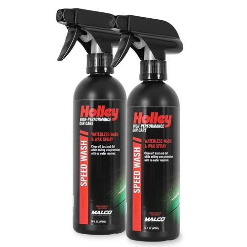 Holley Speed Wash - Waterless Wash & Wax Spray - High-Performance Car Care, Exterior Cleaning Solution with Carnauba Wax - Works on All Surfaces, for All Car Types - 16 oz. (2 pack) - color: Waterless Wash & Wax, size: 2-Pack