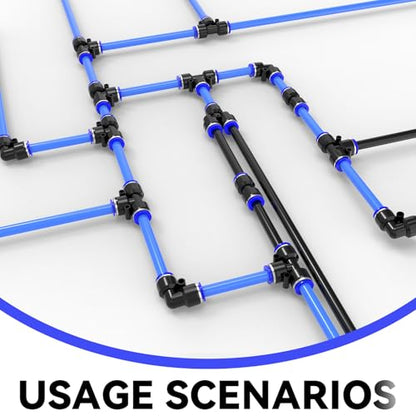1/4 Inch OD Black Nylon Pneumatic Air Hose Tubing 32.8 Feet/10Meter PA Air Brake Line Tubing Compressed Accessories - size: 1/4" OD/32.8 Feet, style: Nylon/Black