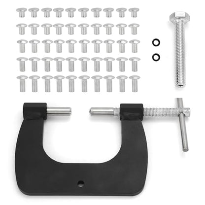 1/8" Semi-Tubular Rivet Tool Kit with 50 Rivets | 1/8" Vent Window Restoration Tool Kit for Tonka Pinball Vent Colema n Repair with 50 Standard Rivets - size: Standard