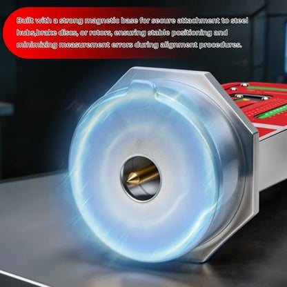 RULLINE Magnetic Camber Caster Alignment Tool with Kingpin Inclination 3-in-1 Wheel Alignment Gauge Kit for at-Home Front End Alignment