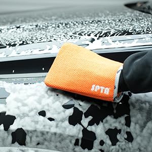 SPTA Clay Mitt, Medium Grade Clay Bar Infused Mitt, Synthetic Clay Glove, Car Detailing Glove Quickly Removes Debris,Embedded Contaminants,Tree Sap & Brake Dust from Your Paint,Glass,Wheels, & More - color: Clay Mitt