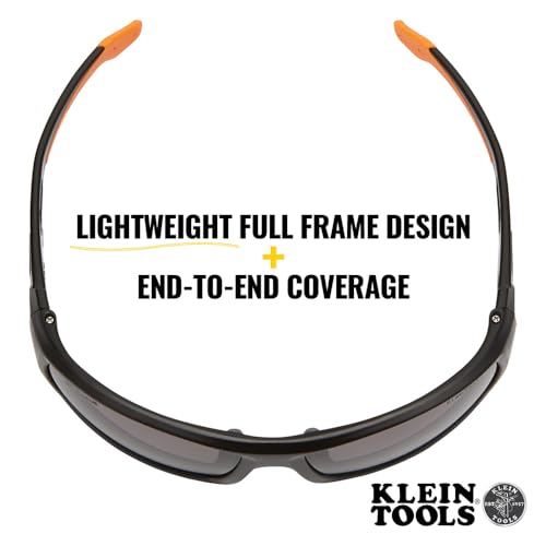Klein Tools 60164 Safety Glasses, Professional PPE Protective Eyewear with Full Frame, Scratch Resistant and Anti-Fog, Gray Lens - style: Gray Lens