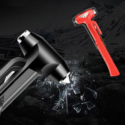 Car Window Breaker, Glass Breaker and Seatbelt Cutter, Emergency Car Glass Safety Hammer, Window Punch Seatbelt Cutter for Family Rescue & Auto Escape Tools(Red) - color: Red