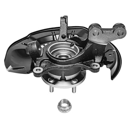Detroit Axle - AWD Wheel Bearing Hubs Brake Calipers for Toyota | Highlander [3.5L], Front Steering Knuckles Hubs Disc Brake Calipers w/Brackets 2008 2009 2010 2011 Replacement - 4pc Set - size: 4BU50509/Kit