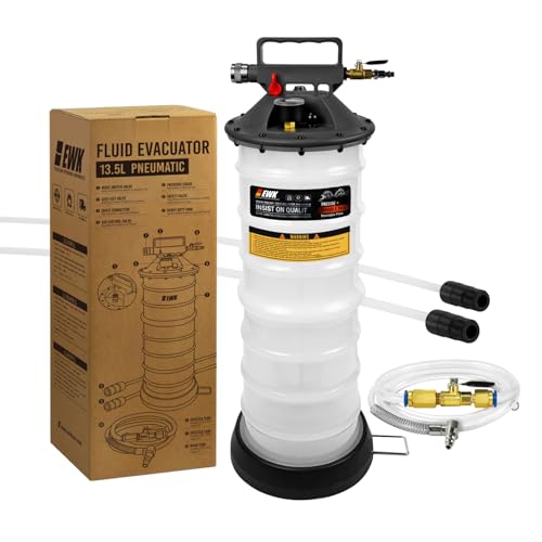 EWK 13.5L Heavy Duty Pneumatic Oil Extractor/Dispenser Pump, Fluid Vacuum Evacuator with Reinforced Tank, Oil Change Pump for Automotive Large Engines - size: 13.5L (With Reinforced Tank)
