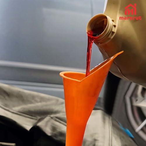 3pcs Oil Funnel Long Neck for Motorcycle Automotive Use, Skinny Multi Function Purpose for All Car Engine Gasoline Lubricants Water Diesel Fuel Kerosene Oils Other Liquids, Plastic Spill Saver Filling