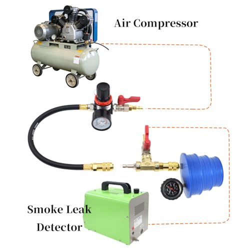Charge Air Cooler CAC Boost Leak Tester with 3" 3.5" 4" Billet End Caps | 6061 Aluminum CAC Pressure Tester with 5Ft. Extension Line and US & EU & JP Standard Air Connectors for Class 7 & 8 Trucks - size: 13pcs
