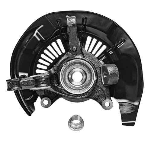 Detroit Axle - AWD 3.5L Front Steering Knuckles & Wheel Hub Bearings Outer Tie Rod Ends Replacement for 2008-2013 Toyota Highlander - 4pc Set - size: 4SU50518/Kit
