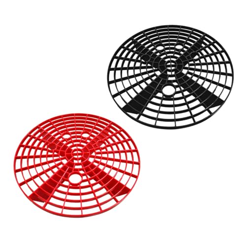 2 PCS Car Wash Bucket Inserts, Auto Detail Dirt Gaurd Buckets Filter Helps Remove Dirt Debris, Dirt Guard Insert Wash Filter Fits 12 Inch Diameter Bucket or 3-5 Gallon Buckets (Black+Red) - color: Black+Red, 2PCS