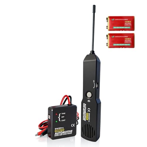 Automotive Wire Tracer Electrical with Battery, FIRSTOOL EM415Pro Automotive Short & Open Finder Circuit Tester,DC 6-42V Fault Probe Cable Tracer,Circuit Breaker Finder for Car, Boat, Trailer etc - style: With Battery