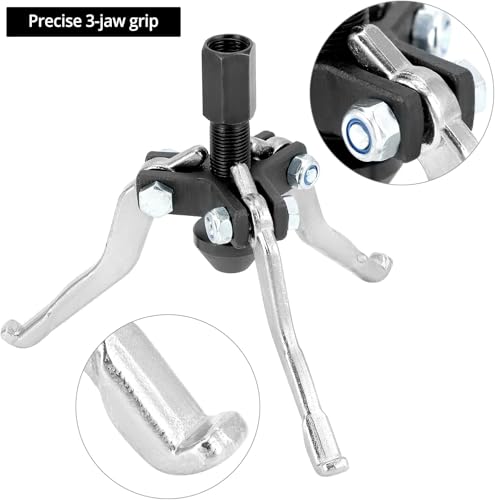 3 Jaw Gear Bearing Slide Hammer Puller Set - Universal Internal & External Gear & Pulley Puller for Automotive Maintenance, Efficiently Removes Gears, Bearings, Grease Retainers, Oil Seals