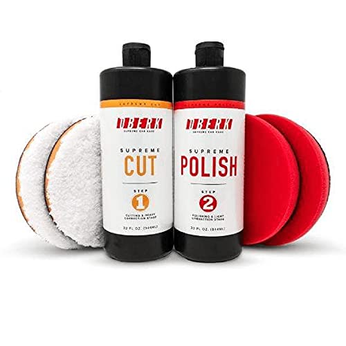 Oberk Polishing Kit - 2-Step Polish and Compound Kit - 5" Pads & Compounds
