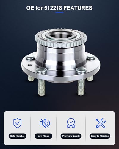 ECCPP 2-Piece 512271 Wheel Hub Bearing for Mazda 6 2003-2008 | for Mercury Milan 2006-2011 5 lugs w/ABS Sensor Pre-Greased Sealed - size: 512271*2