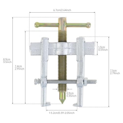 ChgImposs 2 Inch 2 Jaw Bearing Puller Tool, Adjustable Carbon Steel Gear Pulley & Flywheel Remover Kit for Motorcycle, Car & Machine Use - size: 2 Inch