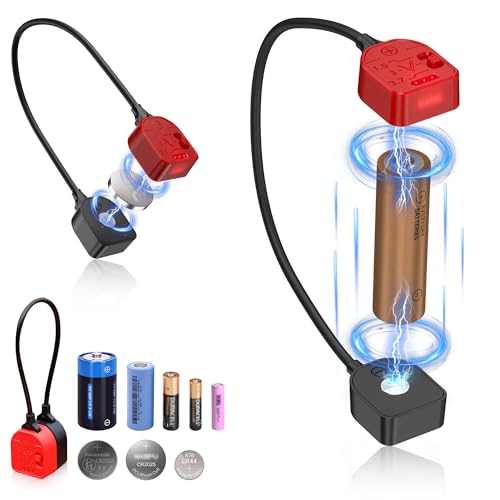Portable Magnetic Battery Tester for AA AAA C CR2032, Compact Universal Battery Checker with 3 Indicator Lights for CR2025 CR2450 LR44 Double Triple A D 1.5V 3V 3.7V Button Coin Cell Household Battery - size: (1 PACK)Battery Tester for AA AAA C CR2032 & M
