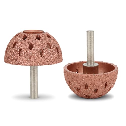 2PCS Tire Repair Buffer Wheel, Tungsten Steel Buffing Wheel Bowl Type Grinding Head with 6mm Shank Power Tool Accessories for Tire Polishing