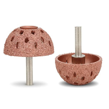 2PCS Tire Repair Buffer Wheel, Tungsten Steel Buffing Wheel Bowl Type Grinding Head with 6mm Shank Power Tool Accessories for Tire Polishing