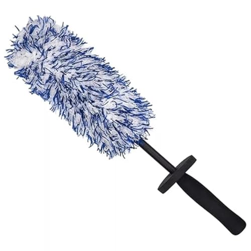 Long Handle Wheel Brush Kit for Cleaning Wheel and Tire- Soft Wheel Cleaning Brush, Detailing Brush, Bendable & Durable Wheel Rim Cleaner Brush Set