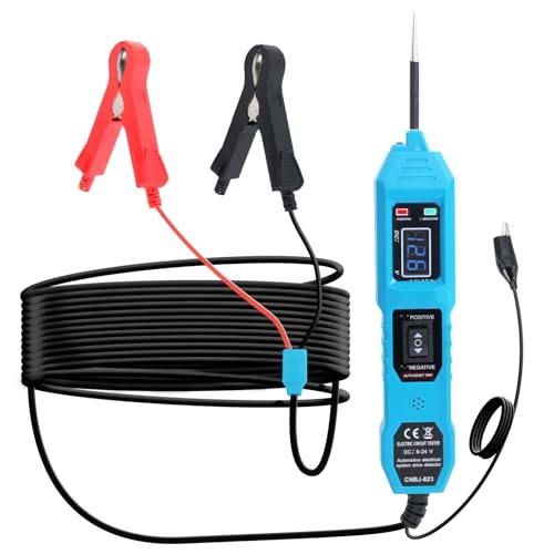 Lqito Multifunctional Car Circuit Tester Component Activation Electrical Tester 6-24V/3.5-36V AC/DC Car Power Tester Digital Display Short Circuit Finder for Continuity Testing - color: Blue