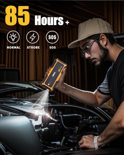GOOLOO GP3000 3000A Jump Starter,12V Car Battery Jump Starter for up to 9.0L Gas Engines & 7.0L Diesel, Supersafe Lithium Jump Box Battery Booster Pack, Auto Battery Starter with USB Quick Charge - color: Yellow