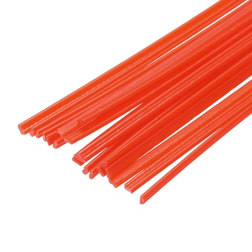 MECCANIXITY 20pcs 8 Inch Plastic Welding Rods PE Welding Strips Welder Rods for Plastic Welder,Car Bumper, Kayak Repair, Red - color: Red, size: 8 Inch