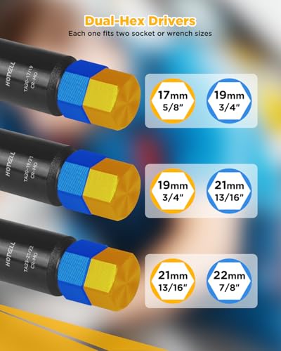 10 Spline Lug Nut Key, Thicker Wall 10 Point Wheel Lock Socket Set | CR-MO Wheel Lugnut Removal Tool for Aftermarket Locking Lug Nuts, Compatible with Bimecc Lug Nuts - style: 3 Piece Set