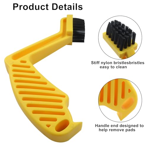 Polishing Pad Cleaner Tool, Yellow | Versatile Foam Pad Brush, Stiff Nylon Bristles Cleaning Brush for Car Auto Detailing/Detailing Enthusiasts - size: Yellow-1p