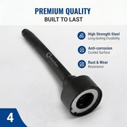 Universal Inner Tie Rod Removal Tool, 35mm-45mm Heavy Duty Tie Rod Removal Tool & Slotted Inner Tie Rod Tool, 30mm Drive Tube Master Tie Rod Puller Wrench for Cars, Light Trucks, SUVs