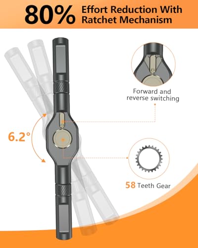 AMIR 42 in 1 Magnetic Screwdriver Set, Ratchet Screwdriver Set with Multi Bit, DIY Repair Tool Kit with Versatile T Handle for Furniture, Computer, Bicycle, Electronic Repair - color: Orange