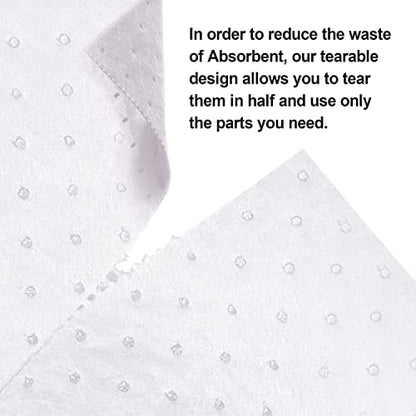 Aain 2 Pack Absorbent Mat Pad, Heavy weight Economical Oil Absorbent Pads,Absorbs Liquids,15" x 20",White 200pcs - style: 200pcs