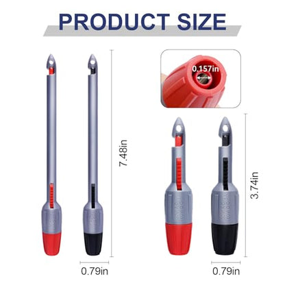 Wire Piercing Probe‌ Test Leads Set with 2mm/4mm Banana Plugs - Insulation ‌Piercing Probes‌ Clips for Safe Multimeter Testing on Automotive Electrical Circuits, Wires, and Terminals （4mm Long-Short） - size: 4mm Long- Short 4PCS