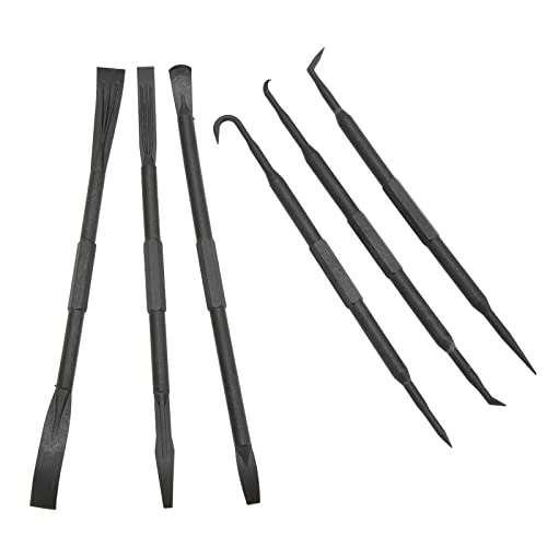 Pick And Hook Set,6PCS/Set Prying Hook Set Double Ended ABS Plastic Black for Removing O Ring Sealing Accessories Pry Kit Prying Hook Set Dual End Dis pry tool kit non marring pry