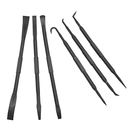 Pick And Hook Set,6PCS/Set Prying Hook Set Double Ended ABS Plastic Black for Removing O Ring Sealing Accessories Pry Kit Prying Hook Set Dual End Dis pry tool kit non marring pry