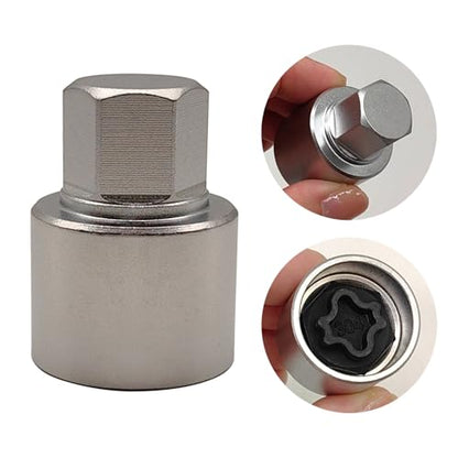 304 Wheel Locking Nut Key for Mercedes Benz, Lug Nut Removal Tool | Wheel Lock Nut Socket Adapter, Anti-Theft Screw Remover, Hand Repair Tool, Tyre Fitting, garage - color: Scoket 304
