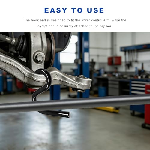 Automotive 6007 Lower Control Arm Prying Tool, Lower Ball Joint Removal Tool for 7/8 Inch Diameter Pry Bar, High Strength Control Arm Remover for Front Wheel Drive Vehicles (Black) - color: Black