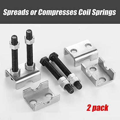 2-Way Adjustable Spring Spacer, Spreads or Compresses Coil Springs, 2 Pack Mini Coil Spring Compressor Strut Shock Absorber for Car Truck - style: 2pcs Adjustable Spring Spacer