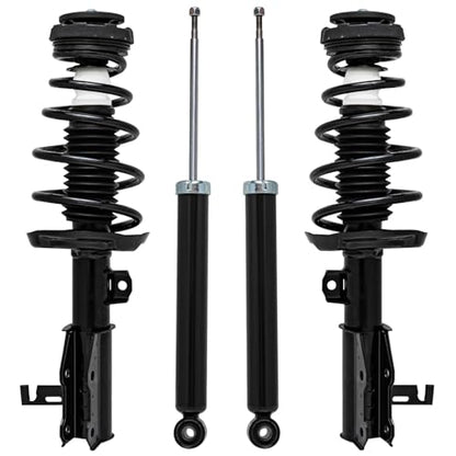 Detroit Axle - FWD 4pc Struts Shock Absorbers Kit for 11-16 Buick Regal, 2 Front Struts w/Coil Spring 2 Rear Shocks Absorbers 2011 2012 2013 2014 2015 2016 Replacement Suspension - size: 4AQ47162/Shock Kit