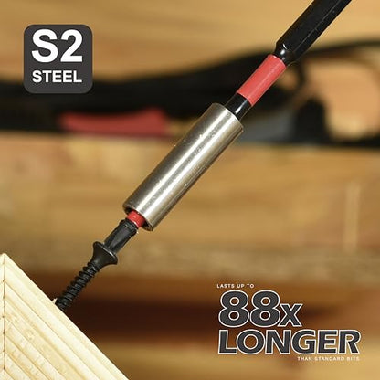 Geinxurn Impact Tough #2 Phillips Mixed 2/3/6 in. D2 Steel Long Extension Insert Driver Bits,30Pack 1/4 Inch Hex Shank Long Cross Magnetic PH2 Screwdriver Bits Set - size: MIXED-PHD2-30PCS