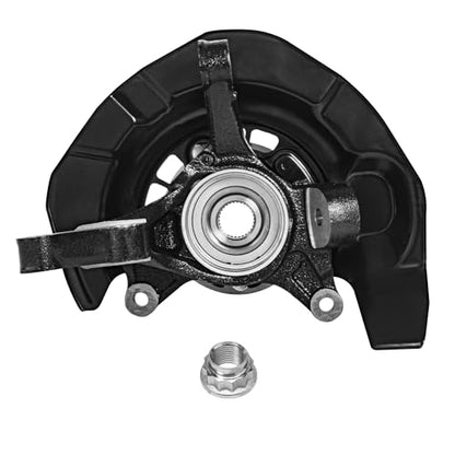 Detroit Axle - FWD Front Right Steering Knuckle for 04-07 Toyota Highlander 3.3L, Passenger Side Steering Knuckle & Wheel Bearing Hub Assembly 2004 2005 2006 2007 Replacement