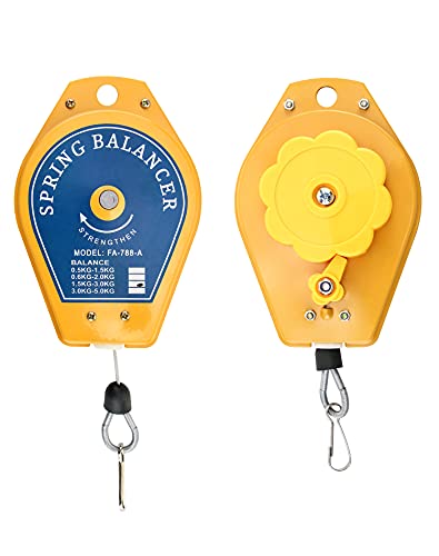 QWORK Spring Balancer, 3.3lbs - 6.6lbs Bearing Retractable Tool Fixture Holder for Assembly-line - size: 1.5-3kg